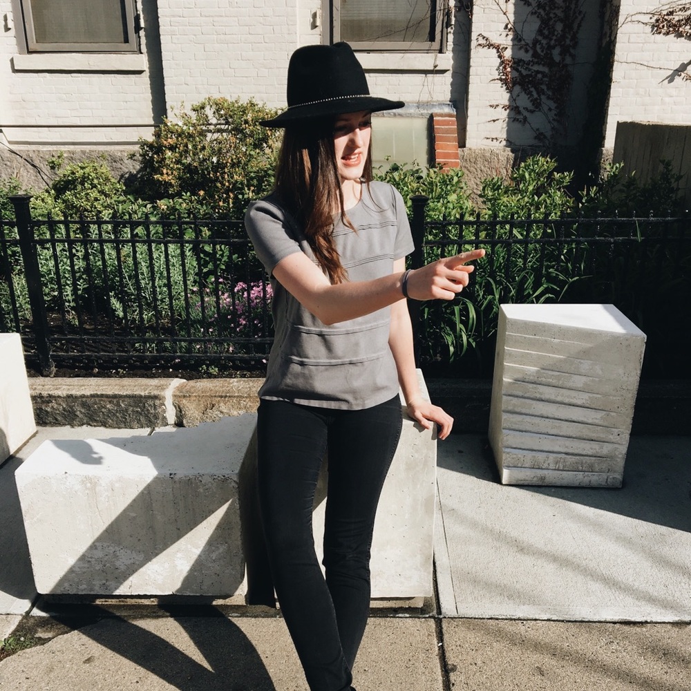 SALE J. CREW Gray structured T-shirt  .